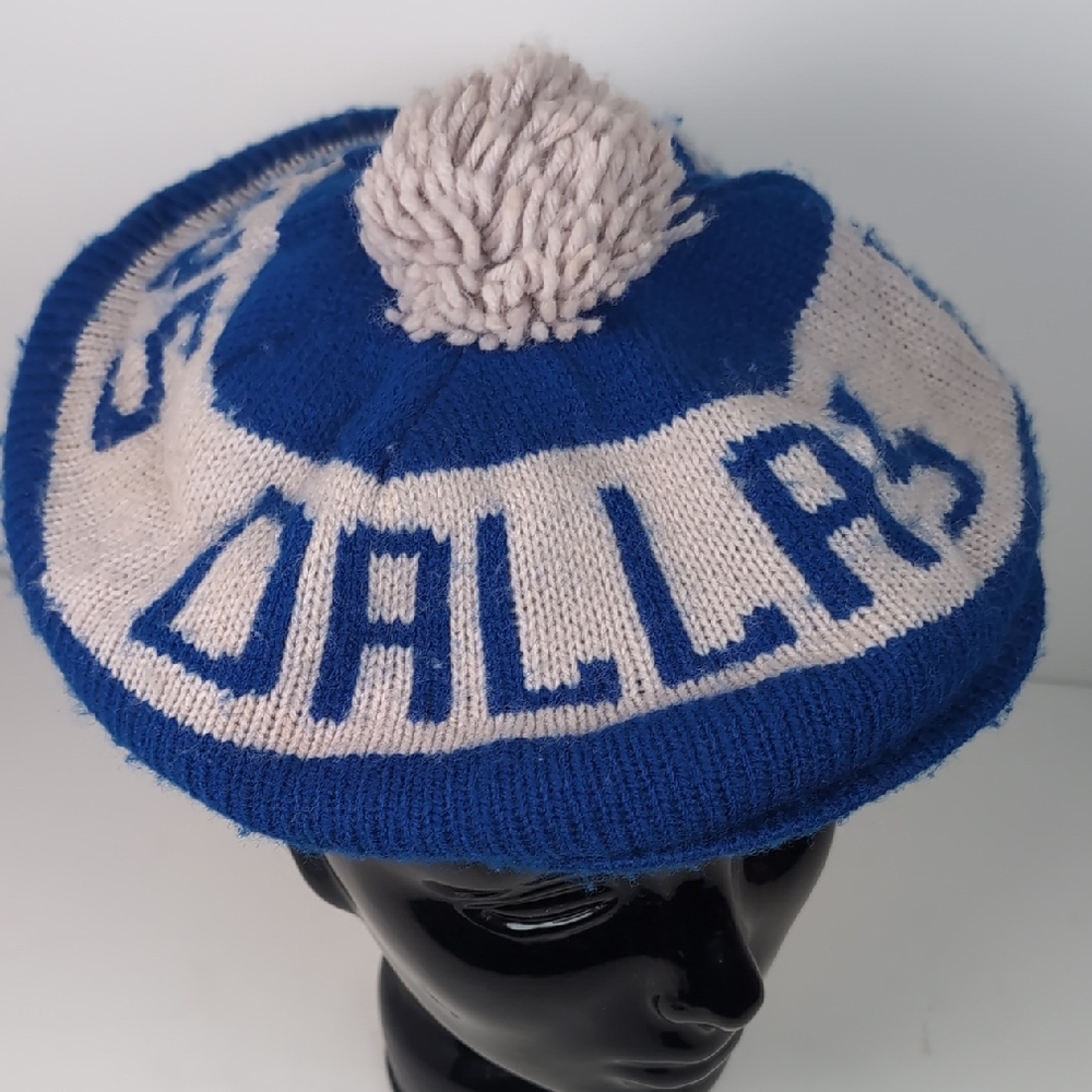 Blue and White Dallas Cowboys Vintage Knit Beanie